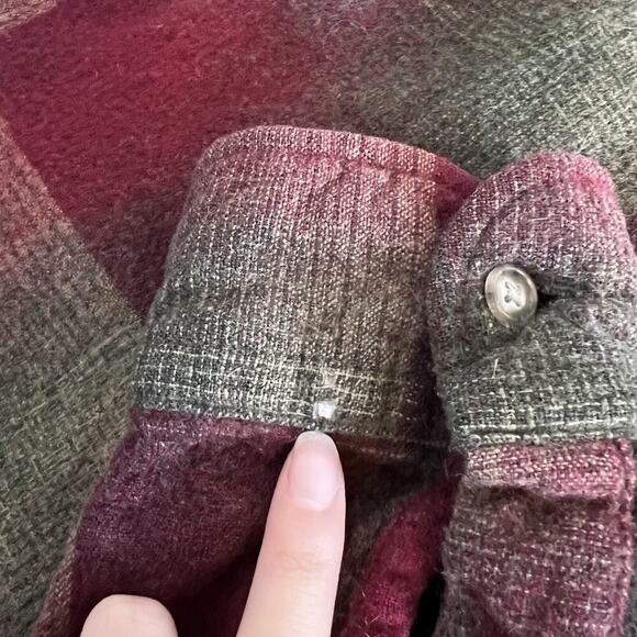 Pendleton Lodge Shirt Men's Medium Shacket Flannel Wool Red Button Down Outdoor - Picture 15 of 16